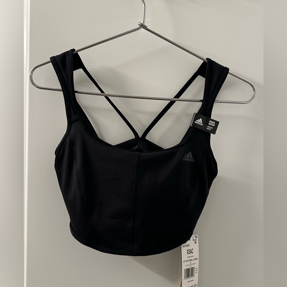 Adidas CORE-FLOW MEDIUM-SUPPORT LONG LINE BRA | Black | XS